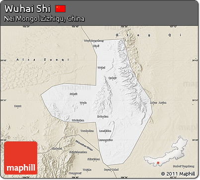 Classic Style Map of Wuhai Shi