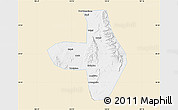 Classic Style Map of Wuhai Shi, single color outside