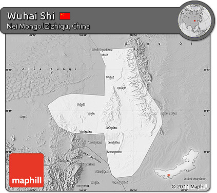 Gray Map of Wuhai Shi