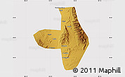 Physical Map of Wuhai Shi, cropped outside