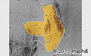 Physical Map of Wuhai Shi, desaturated