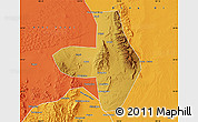 Physical Map of Wuhai Shi, political outside