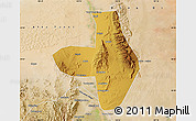 Physical Map of Wuhai Shi, satellite outside