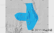 Political Map of Wuhai Shi, lighten, desaturated