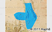 Political Map of Wuhai Shi, satellite outside