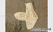 Satellite Map of Wuhai Shi, darken
