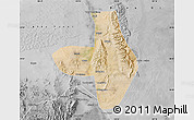 Satellite Map of Wuhai Shi, desaturated