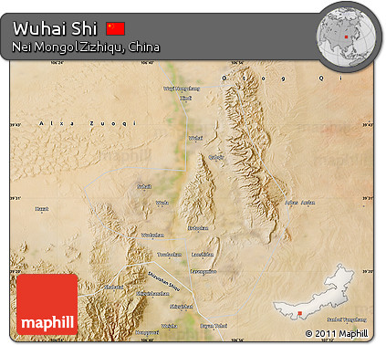 Satellite Map of Wuhai Shi