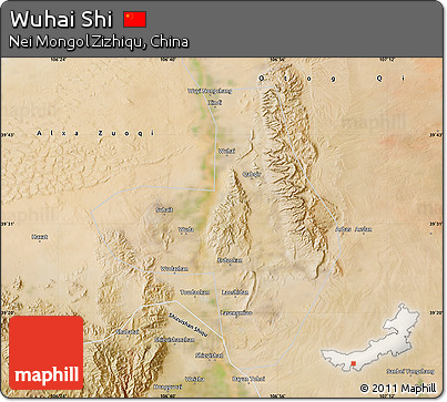 Satellite Map of Wuhai Shi