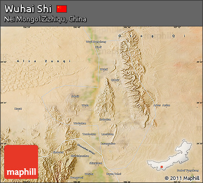 Satellite Map of Wuhai Shi