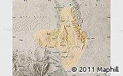 Satellite Map of Wuhai Shi, semi-desaturated