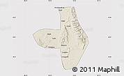 Shaded Relief Map of Wuhai Shi, cropped outside