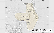 Shaded Relief Map of Wuhai Shi, lighten, desaturated