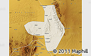 Shaded Relief Map of Wuhai Shi, physical outside