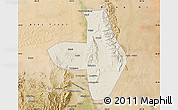 Shaded Relief Map of Wuhai Shi, satellite outside