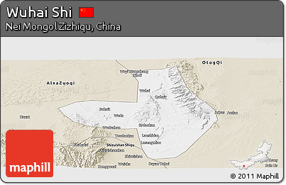 Classic Style Panoramic Map of Wuhai Shi
