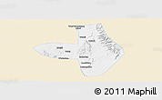 Classic Style Panoramic Map of Wuhai Shi, single color outside