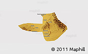 Physical Panoramic Map of Wuhai Shi, cropped outside