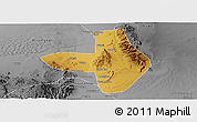 Physical Panoramic Map of Wuhai Shi, desaturated