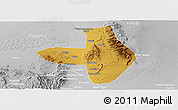 Physical Panoramic Map of Wuhai Shi, lighten, desaturated