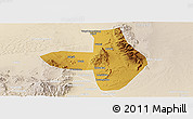 Physical Panoramic Map of Wuhai Shi, lighten