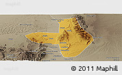 Physical Panoramic Map of Wuhai Shi, semi-desaturated