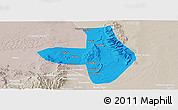 Political Panoramic Map of Wuhai Shi, lighten, semi-desaturated