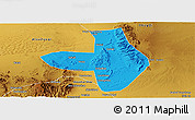 Political Panoramic Map of Wuhai Shi, physical outside