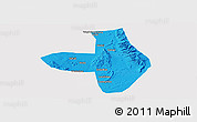 Political Panoramic Map of Wuhai Shi, single color outside