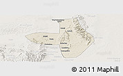 Shaded Relief Panoramic Map of Wuhai Shi, lighten