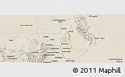 Shaded Relief Panoramic Map of Wuhai Shi