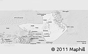 Silver Style Panoramic Map of Wuhai Shi