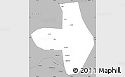 Gray Simple Map of Wuhai Shi