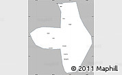 Gray Simple Map of Wuhai Shi, single color outside