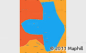 Political Simple Map of Wuhai Shi
