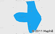 Political Simple Map of Wuhai Shi, single color outside