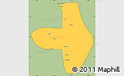 Savanna Style Simple Map of Wuhai Shi, cropped outside
