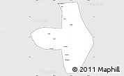 Silver Style Simple Map of Wuhai Shi, cropped outside