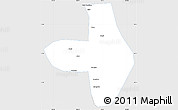 Silver Style Simple Map of Wuhai Shi, single color outside