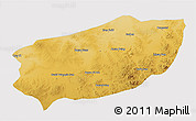 Physical 3D Map of Xi Ujimqin Qi, cropped outside