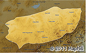 Physical 3D Map of Xi Ujimqin Qi, darken