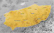 Physical 3D Map of Xi Ujimqin Qi, desaturated
