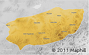 Physical 3D Map of Xi Ujimqin Qi, lighten, desaturated