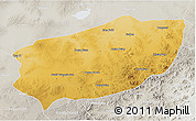 Physical 3D Map of Xi Ujimqin Qi, lighten, semi-desaturated