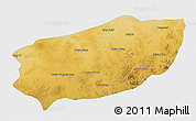 Physical 3D Map of Xi Ujimqin Qi, single color outside