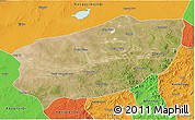 Satellite 3D Map of Xi Ujimqin Qi, political outside