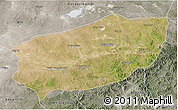 Satellite 3D Map of Xi Ujimqin Qi, semi-desaturated