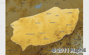 Physical Map of Xi Ujimqin Qi, darken