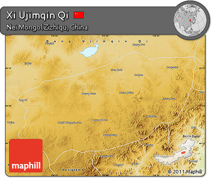 Physical Map of Xi Ujimqin Qi