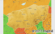 Physical Map of Xi Ujimqin Qi, political outside